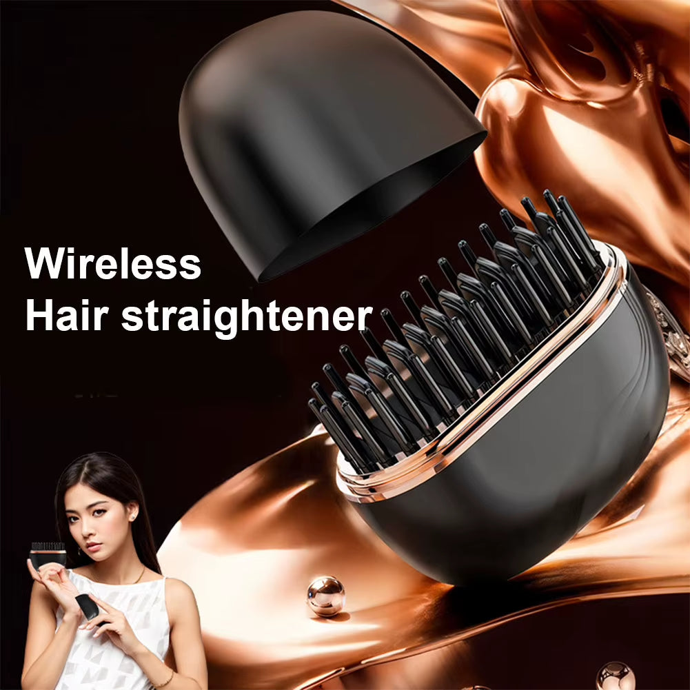 Mini Hair Straightening Comb Wireless Charging Portable Multifunctional Hair Care Not Hurt Hair Styling Comb Hair Straightener